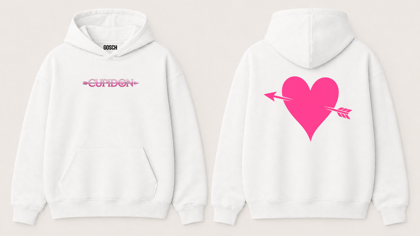 HOODIE ADULTE - CUPIDON (Coeur rose)