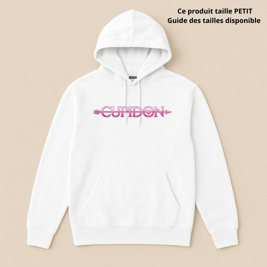 HOODIE ADULTE - CUPIDON (Coeur rose)