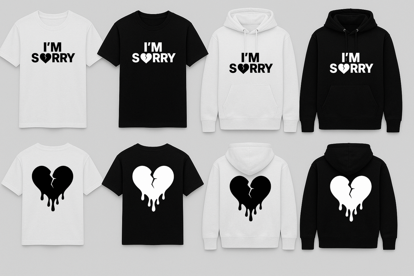 HOODIE ADULTE - I'M SORRY (CŒUR)