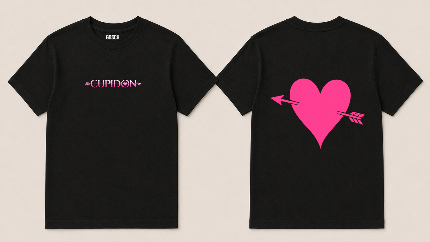 T-SHIRT CUPIDON (Coeur rose) : Enfant & Adulte