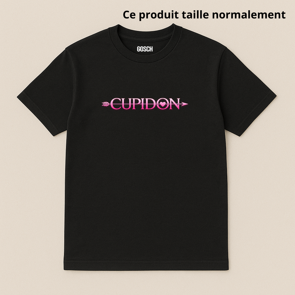 T-SHIRT CUPIDON (Coeur rose) : Enfant & Adulte